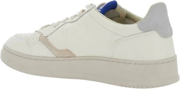 Autry Witte Lage Top Sneakers van Leer met Logo Patch White Heren