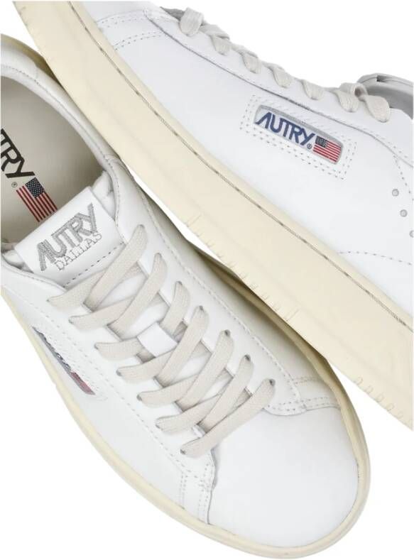 Autry Witte Leren Damessneakers Wit Dames