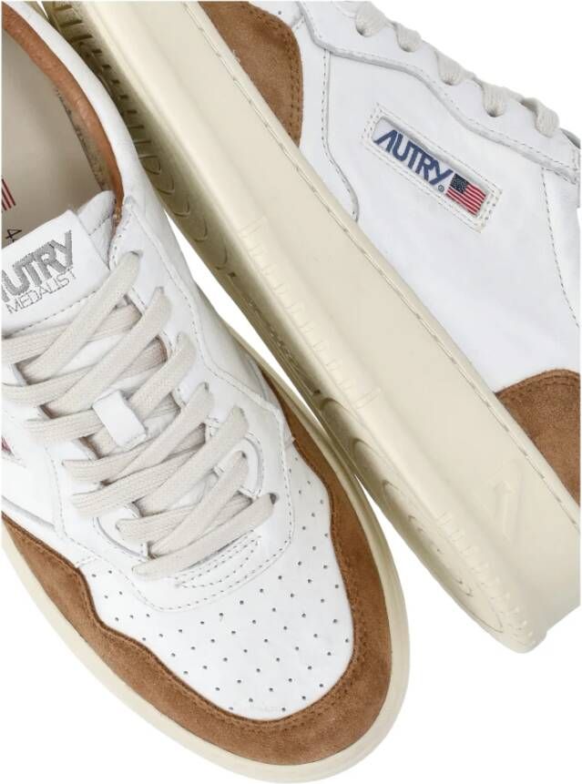 Autry Witte Leren en Stoffen Sneakers voor Mannen White Heren