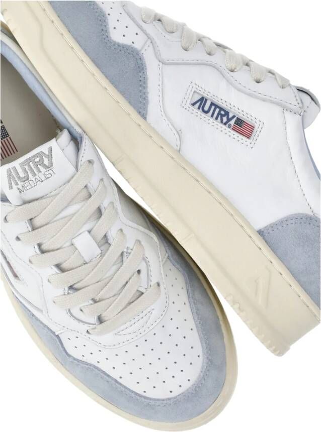 Autry Witte Leren en Stoffen Sneakers White Dames