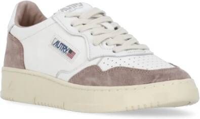 Autry Witte Leren en Stoffen Sneakers White Dames