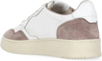 Autry Witte Leren en Stoffen Sneakers White Dames