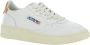Autry Witte Leren Lage Sneakers met Logo Patch White Dames - Thumbnail 3