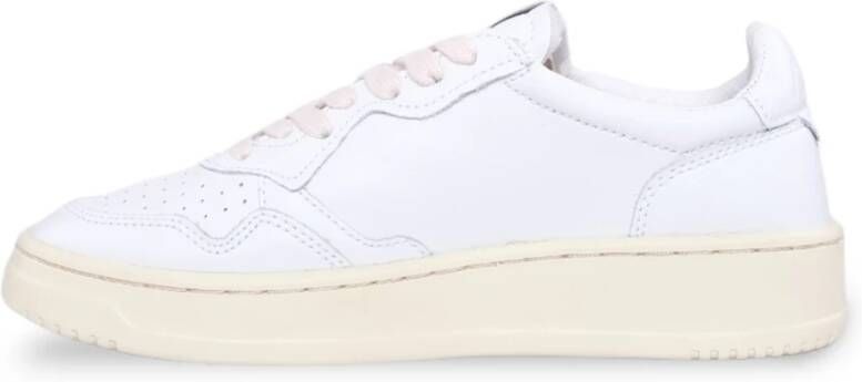 Autry Lage Leren Witte Schoenen in Wht Wht White Dames