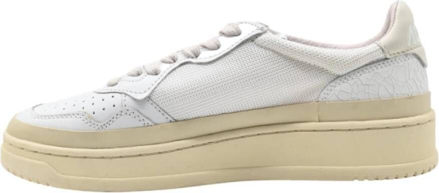 Autry Witte Leren Lage Sneakers White Dames