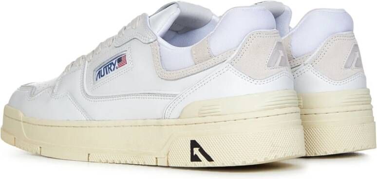 Autry Witte Leren Lage Sneakers White Heren