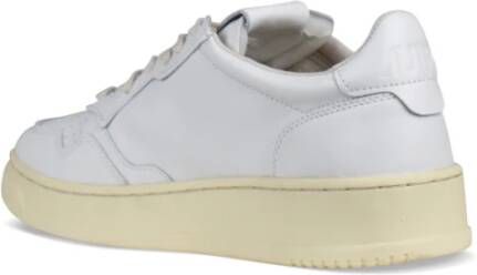 Autry Witte Leren Lage Sneakers Wit Heren