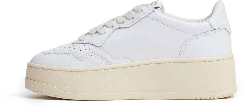 Autry Witte Leren Platform Sneakers