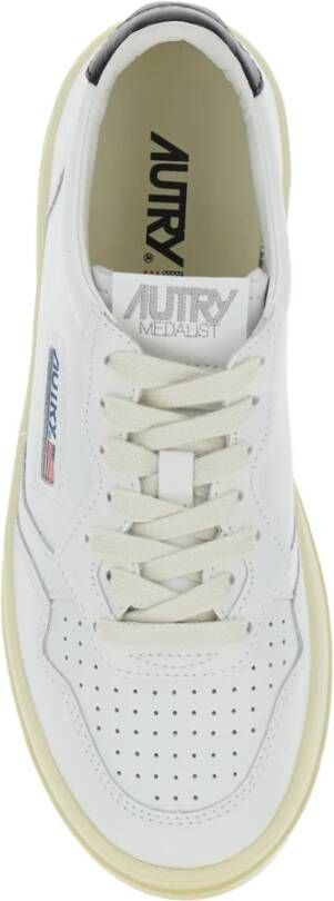 Autry Witte Leren Platform Sneakers Vrouw White Dames