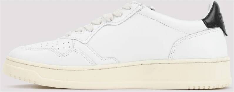 Autry Witte Leren Sneakers Klassiek Ontwerp White Heren