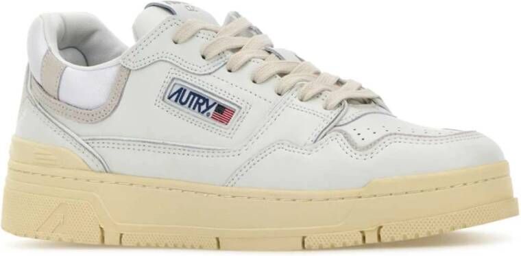Autry Witte Leren Sneakers met 4 cm Zool White Heren