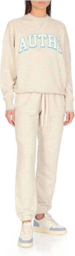 Autry Witte Leren Sneakers met Ademende Details White Dames