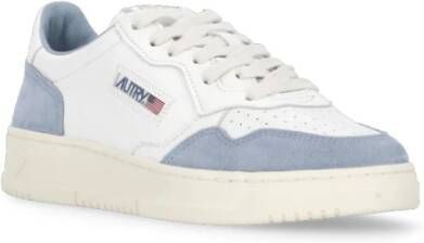 Autry Witte Leren Sneakers met Ademende Details White Dames