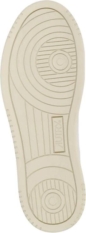 Autry Witte Leren Sneakers met Ademende Details White Dames
