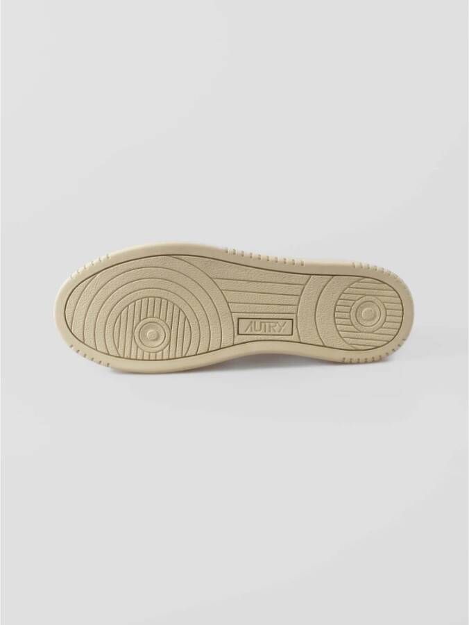 Autry Witte leren sneakers met beige suède
