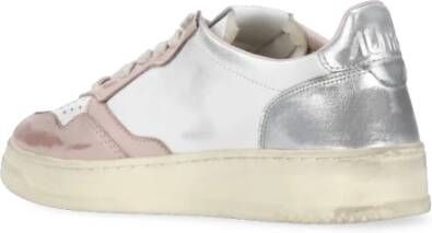 Autry Witte Leren Sneakers met Contrasterende Details White Dames