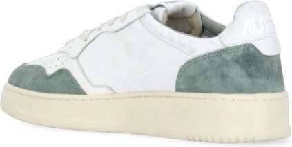 Autry Witte Leren Sneakers met Contrasterende Details White Heren
