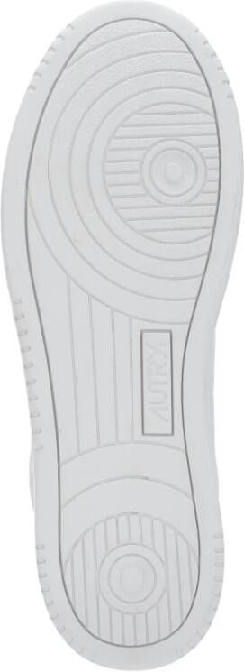 Autry Witte Leren Sneakers met Geborduurd Logo White Dames