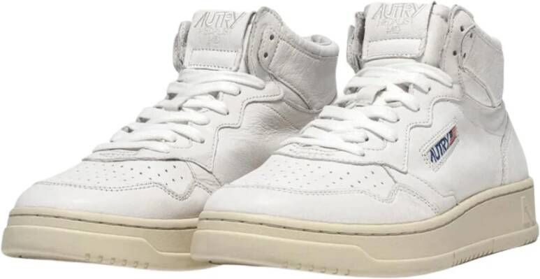Autry Witte Leren Sneakers met Iconisch Logo Wit Heren