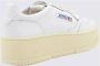 Autry Platform Leren Sneakers Paneel Ontwerp Multicolor Dames - Thumbnail 3