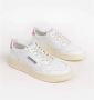 Autry Witte Mauve Lage Sneaker met Leren Tong White Dames - Thumbnail 4