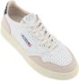 Autry Leren Medalist Lage Sneakers Witte Leren Sneakers met Suède Details Multicolor White Dames - Thumbnail 7