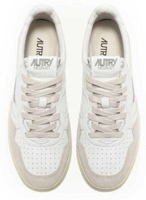 Autry Witte Leren Sneakers Multicolor Dames