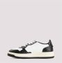 Autry Witte Leren Sneakers met Zwarte Inzetstukken Black Heren - Thumbnail 2