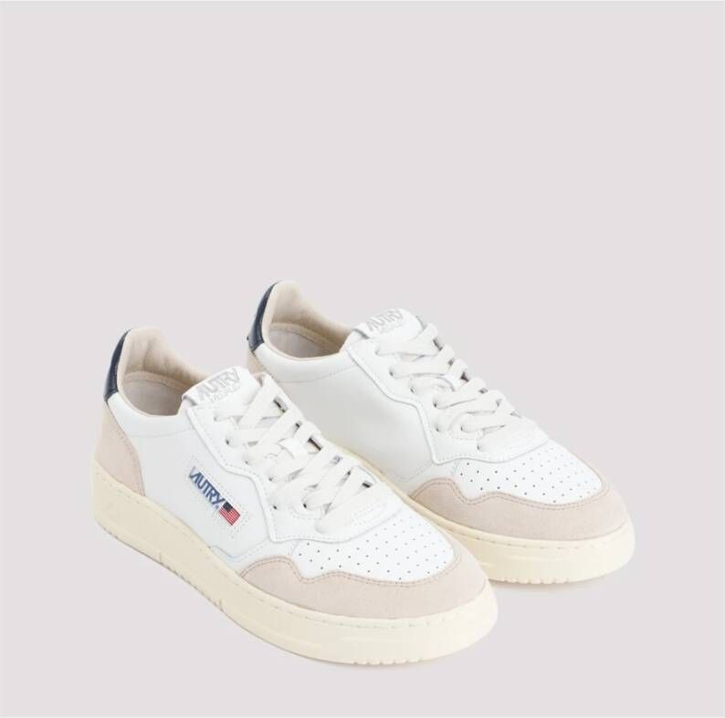Autry Witte Leren Sneakers Vintage Stijl White Heren