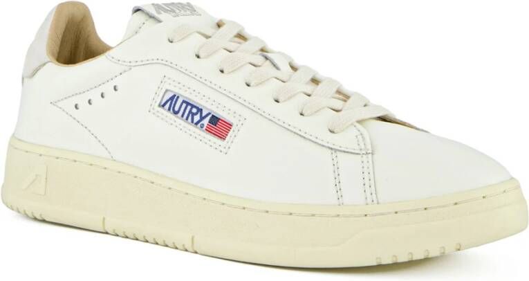 Autry Witte Leren Sneakers voor Mannen White Heren
