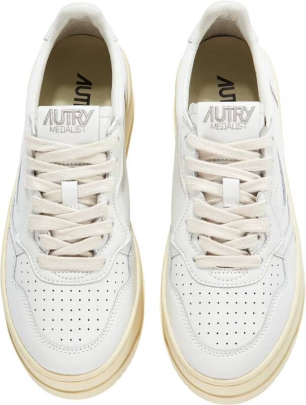 Autry Witte Leren Sneakers voor Vrouwen