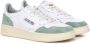 Autry Medalist Lage Sneakers Wit en Militair Groen Suède White Heren - Thumbnail 10