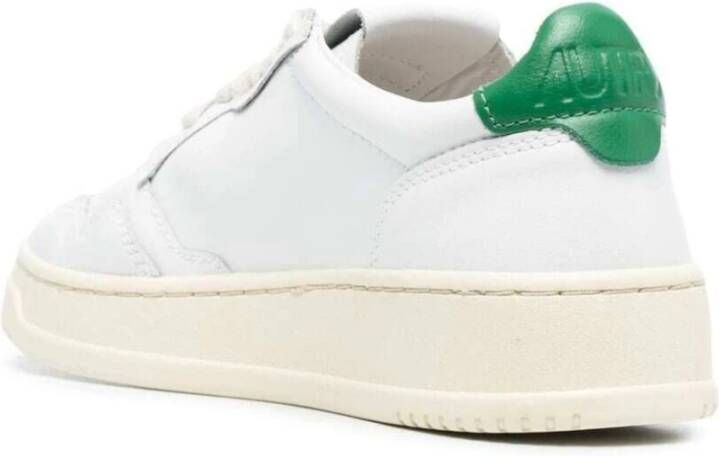 Autry Witte Leren Sneakers Wit Dames