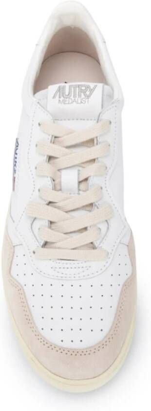 Autry Witte Leren Suède Medalist Sneakers