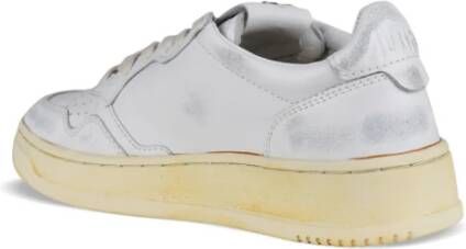 Autry Witte Leren Vintage Lage Sneakers White Dames