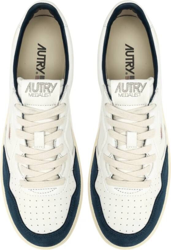 Autry Witte Leren Vintage Stijl Sneakers White Dames