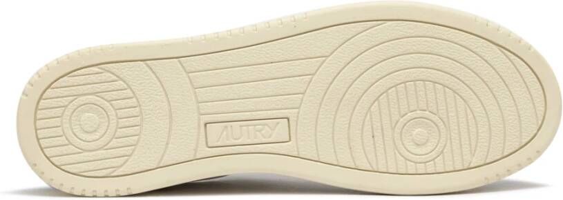 Autry Witte Leren Vintage Stijl Sneakers White Dames