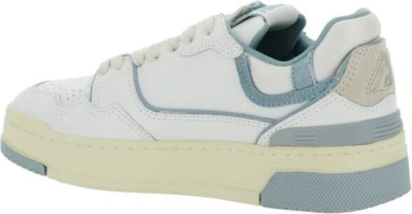 Autry Witte Logo Patch Sneakers Lederen Mix White Dames
