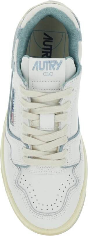 Autry Witte Logo Patch Sneakers Lederen Mix White Dames