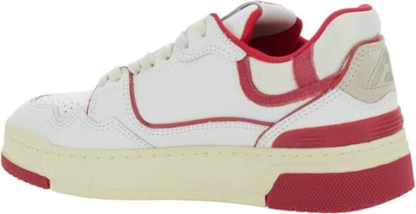 Autry Witte Logo Patch Sneakers Lederen Mix White Dames