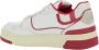 Autry Witte Logo Patch Sneakers Lederen Mix White Dames - Thumbnail 3