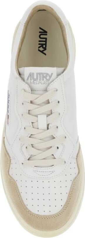 Autry Witte Medalist Suède Sneakers voor Heren