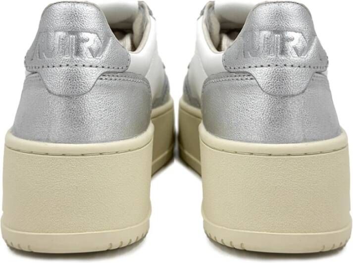 Autry Witte Sneakers met Geborduurd Logo Gray Dames