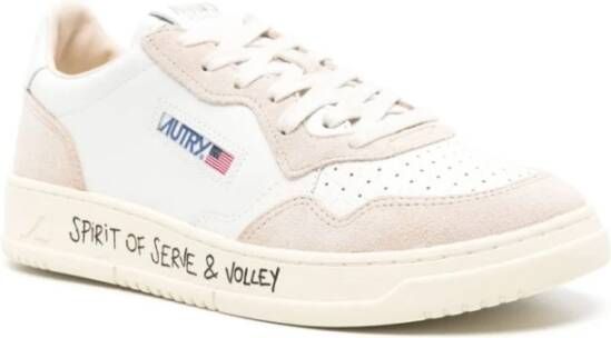 Autry Witte Sneakers met Geborduurd Logo Multicolor Heren
