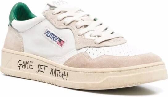 Autry Witte Sneakers met Geperforeerde Neus Wit Heren