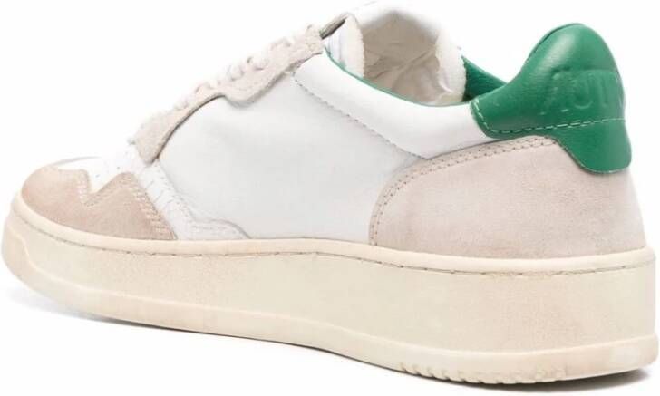 Autry Witte Sneakers met Geperforeerde Neus Wit Heren