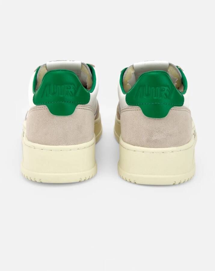 Autry Witte sneakers met groen detail Multicolor Heren