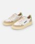Autry Witte Leren Sneakers met Groene Hiel Multicolor - Thumbnail 7