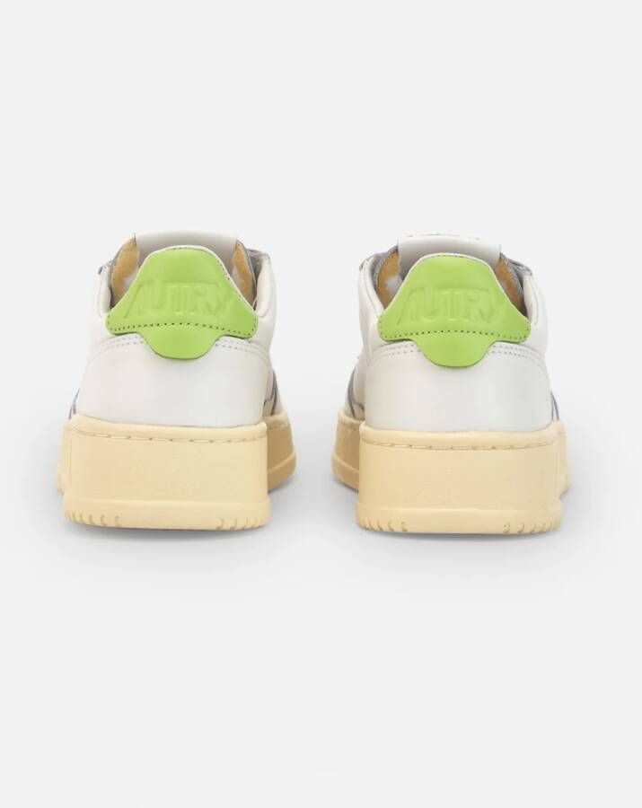 Autry Witte Sneakers met Groene Details White Dames