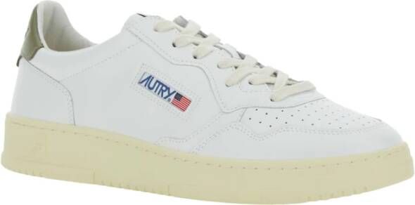 Autry Witte Sneakers met Groene Hiel Tab White Heren